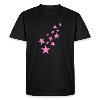 Icône de motif astérisque étoile rose - T-shirt Premium bio Homme - noir - Devant - Nico (187cm)