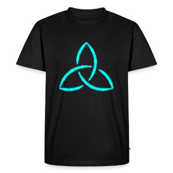 Celtic Symbol Triquetra Endless Gift - Men's Premium Organic T-Shirt - black - Front - Nico (187cm)