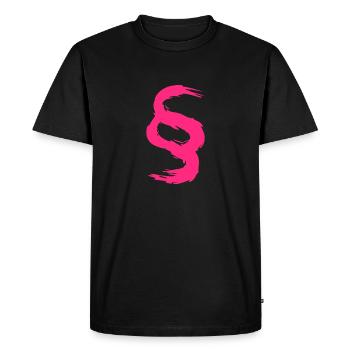 Symbole de paragraphe rose avocat avocat femme juge - T-shirt Premium bio Homme - noir - Devant - Nico (187cm)