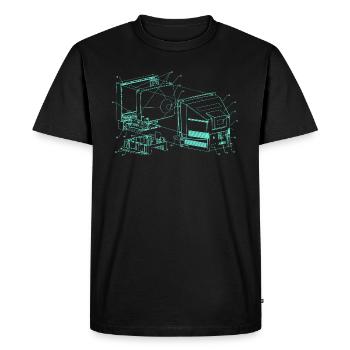 Rétro Old School Télévision à tube TV Illustration - T-shirt Premium bio Homme - noir - Devant - Nico (187cm)