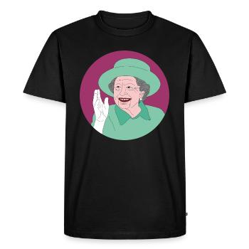 Chemise rétro design de la reine Elizabeth II. - T-shirt Premium bio Homme - noir - Devant - Nico (187cm)