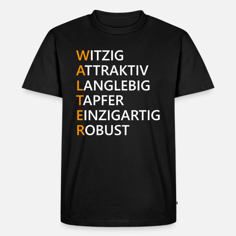 Walter Name Geschenk - Männer Premium Bio T-Shirt - Schwarz