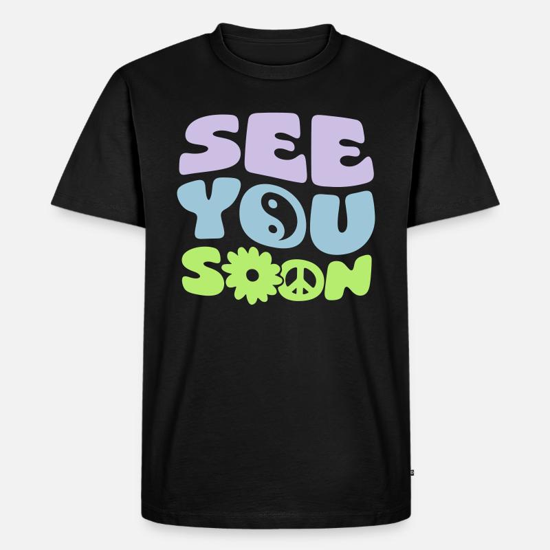 See You Soon - Männer Premium Bio T-Shirt - Schwarz