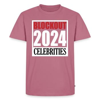 Blockout Célébrités 2024 | Les couleurs peuvent être changées - T-shirt Premium bio Homme - mauve - Devant - Nico (187cm)
