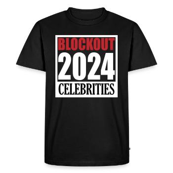 Blockout Celebrities 2024 | Colors can be changed - Men's Premium Organic T-Shirt - black - Front - Nico (187cm)