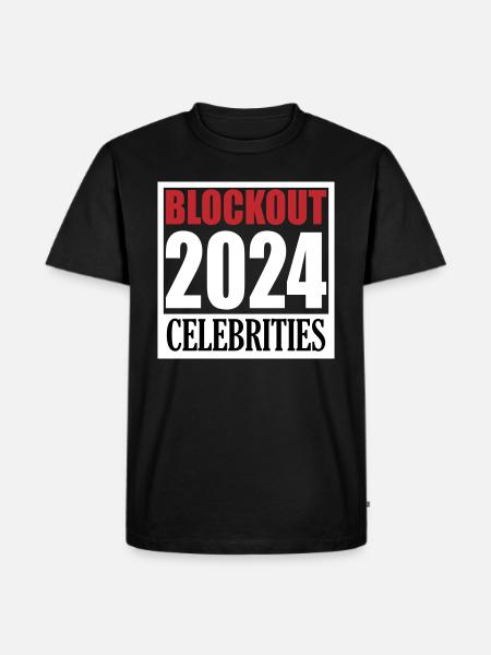Blockout Celebrities 2024 | Farben änderbar - Männer Premium Bio T-Shirt - Schwarz