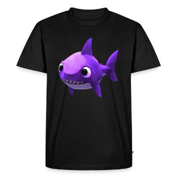 Bébé requin rose - Mignon et élégant - T-shirt Premium bio Homme - noir - Devant - Nico (187cm)