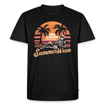 Summerween Skeleton - Men's Premium Organic T-Shirt - black - Front - Nico (187cm)