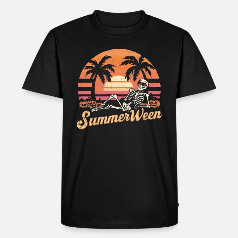 Summerween Skeleton - Men's Premium Organic T-Shirt - black
