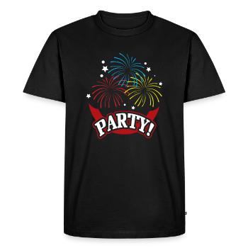 New Year's Eve party - Men's Premium Organic T-Shirt - black - Front - Nico (187cm)