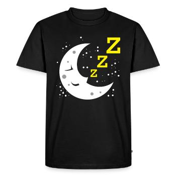 Moon Zzz - Men's Premium Organic T-Shirt - black - Front - Nico (187cm)