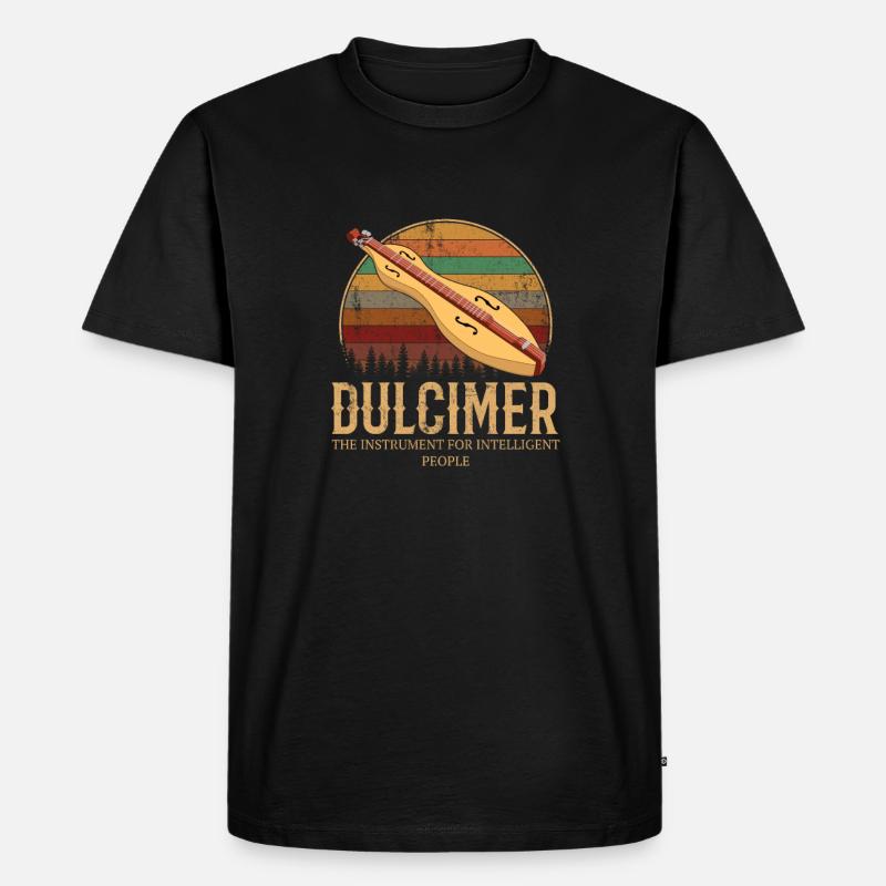 dulcimer intelligent people, dulcimer - Men's Premium Organic T-Shirt - black