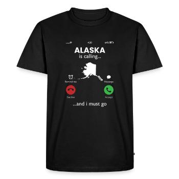 alaska is calling, alaska - Men's Premium Organic T-Shirt - black - Front - Nico (187cm)