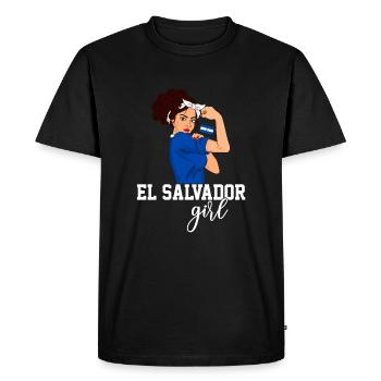 El Salvador girl, el salvador - Men's Premium Organic T-Shirt - black - Front - Nico (187cm)