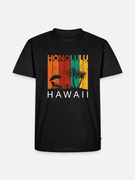 Honolulu hawaiian, hawaii - Men's Premium Organic T-Shirt - black