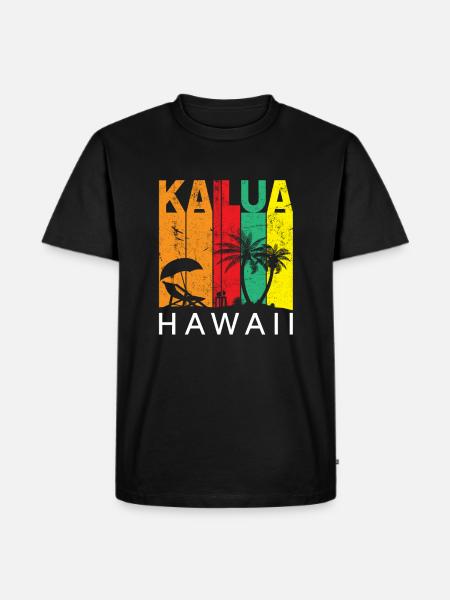 Kailua hawaiian, hawaii - Men's Premium Organic T-Shirt - black