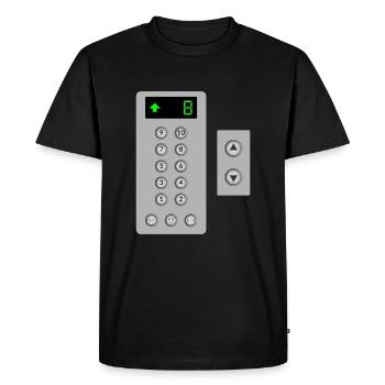 elevator, mechanic elevator - Men's Premium Organic T-Shirt - black - Front - Nico (187cm)