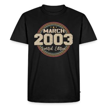 Génial Depuis Mars 2003 Anniversaire 2003 Cadeau - T-shirt Premium bio Homme - noir - Devant - Nico (187cm)