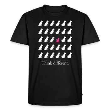 Think different with cats - Men's Premium Organic T-Shirt - black - Front - Nico (187cm)
