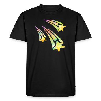 étoiles filantes - T-shirt Premium bio Homme - noir - Devant - Nico (187cm)