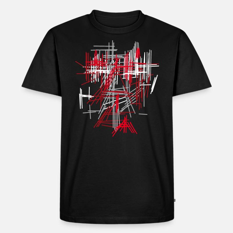 Abstrakt - Männer Premium Bio T-Shirt - Schwarz