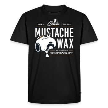 Peanuts Snoopy Mustache Wax Schnurrbart - Männer Premium Bio T-Shirt - Schwarz - Vorne - Nico (187cm)