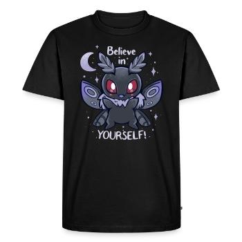 Believe in Yourself - Men's Premium Organic T-Shirt - black - Front - Nico (187cm)