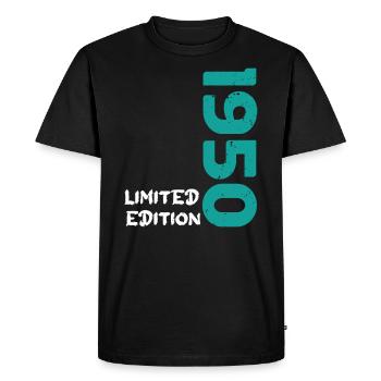 Anniversaire 1950 vintage 1950 né en 1950 - T-shirt Premium bio Homme - noir - Devant - Nico (187cm)