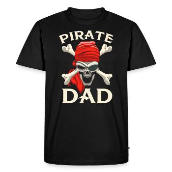 Os croisés tête de mort de papa pirate - T-shirt Premium bio Homme - noir - Devant - Nico (187cm)