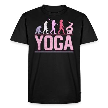 Yoga Evolution Women Fitness and Gym Funny - Men's Premium Organic T-Shirt - black - Front - Nico (187cm)