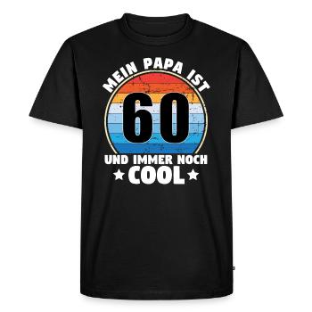 My Dad Is 60 And Still Cool 1964 - Men's Premium Organic T-Shirt - black - Front - Nico (187cm)
