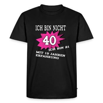 40 anniversaires rengaine - T-shirt Premium bio Homme - noir - Devant - Nico (187cm)