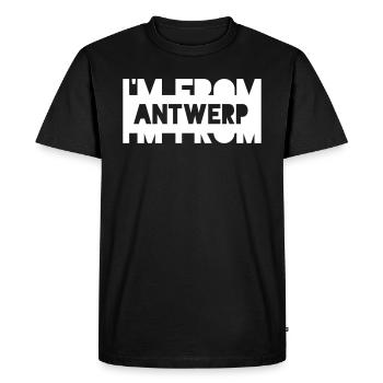 From Antwerp - Men's Premium Organic T-Shirt - black - Front - Nico (187cm)