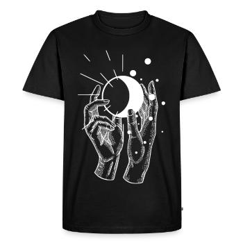 Main au soleil - T-shirt Premium bio Homme - noir - Devant - Nico (187cm)