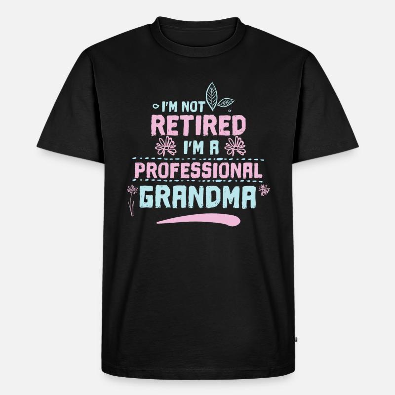 Pensioniertes berufliches Großmutter-Ruhestandsgeschenk - Männer Premium Bio T-Shirt - Schwarz