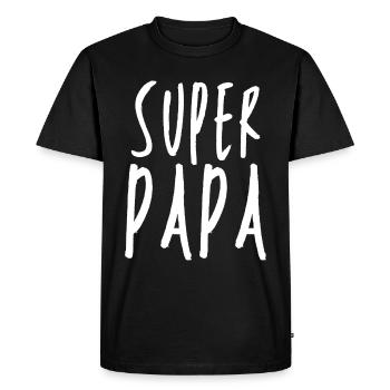 Super Dad - Men's Premium Organic T-Shirt - black - Front - Nico (187cm)