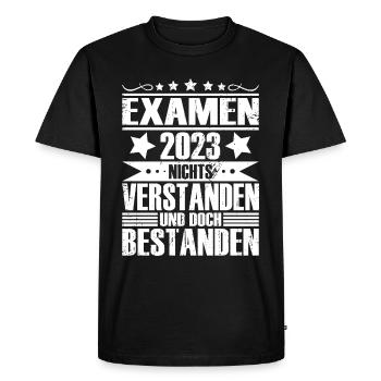 Examen 2023 - Männer Premium Bio T-Shirt - Schwarz - Vorne - Nico (187cm)