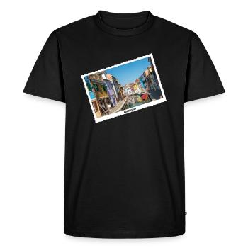 Burano, Venezia, Italie - T-shirt Premium bio Homme - noir - Devant - Nico (187cm)