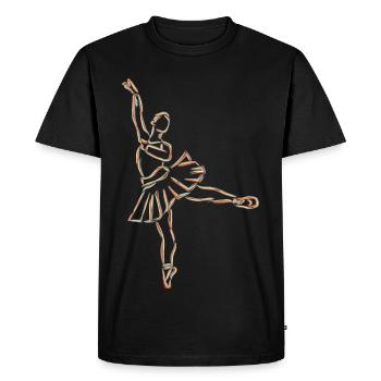 Ballet Girl Drawing - Men's Premium Organic T-Shirt - black - Front - Nico (187cm)