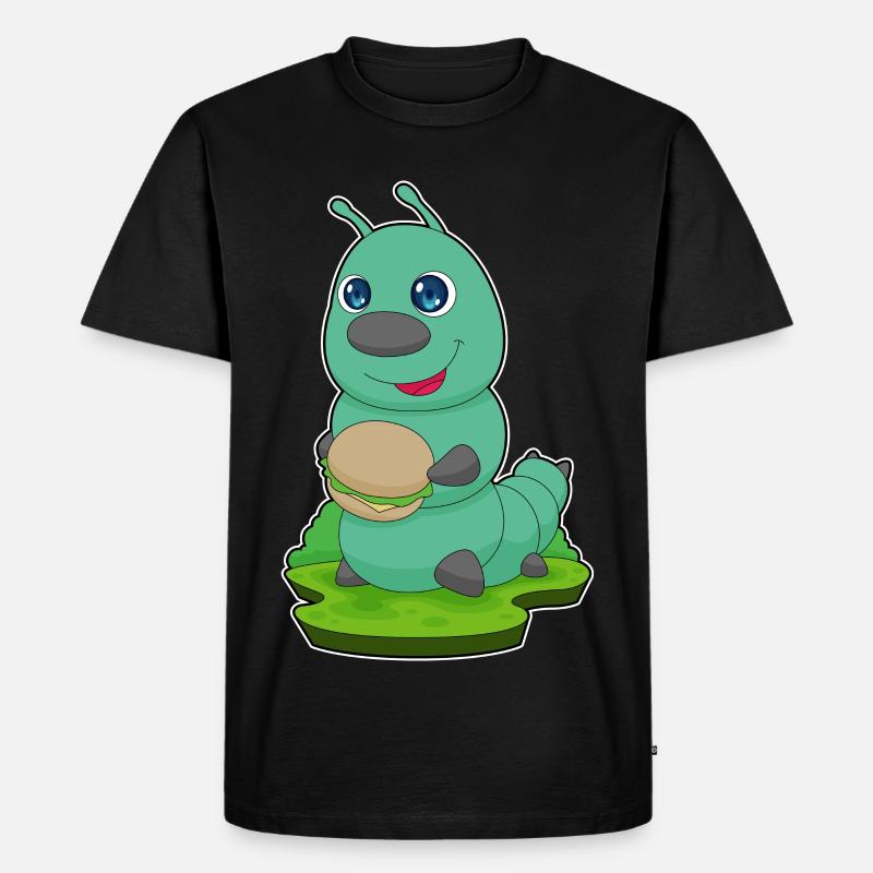 Raupe Burger - Männer Premium Bio T-Shirt - Schwarz