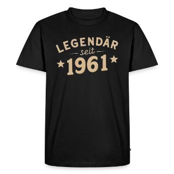 Légendaire depuis 1961 - T-shirt Premium bio Homme - noir - Devant - Nico (187cm)