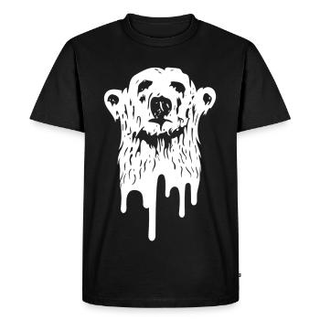 L’ours polaire fond - T-shirt Premium bio Homme - noir - Devant - Nico (187cm)