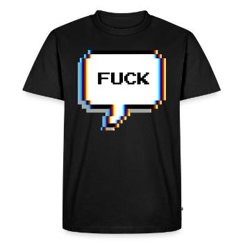 Fuck - Men's Premium Organic T-Shirt - black - Front - Nico (187cm)