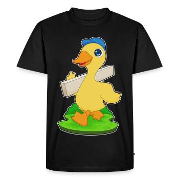 Duck Carpenter Wood Crafts - Men's Premium Organic T-Shirt - black - Front - Nico (187cm)