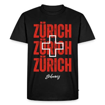 J’aime Zurich, Zurich Suisse - T-shirt Premium bio Homme - noir - Devant - Nico (187cm)