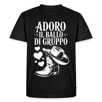 Western Hearts Group Dance - Men's Premium Organic T-Shirt - black - Front - Nico (187cm)