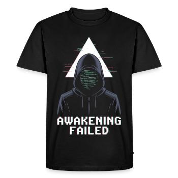 Éveil raté – Bug dans Hood - T-shirt Premium bio Homme - noir - Devant - Nico (187cm)