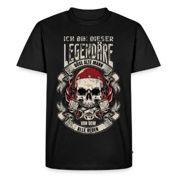 Je suis le vieil homme maléfique de Legandere - T-shirt Premium bio Homme - noir - Devant - Nico (187cm)