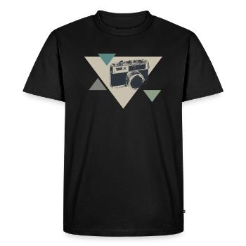 appareil photo - T-shirt Premium bio Homme - noir - Devant - Nico (187cm)