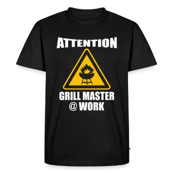 Grillmeister - T-shirt Premium bio Homme - noir - Devant - Nico (187cm)